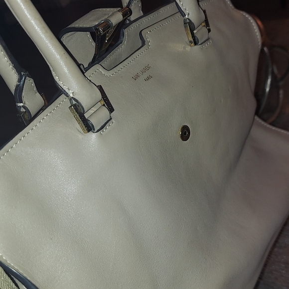 Ysl calfskin medium Y Cabas Taupe bag - Picture 5 of 15